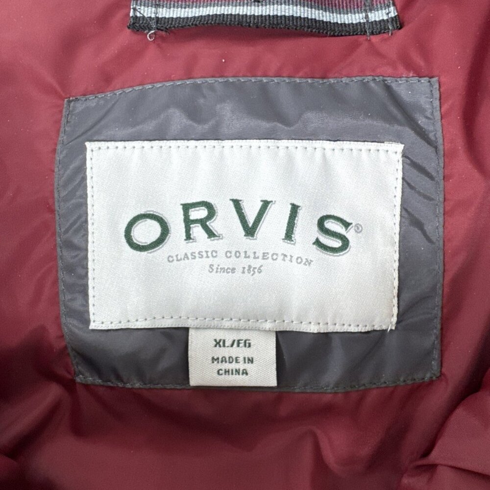 ORVIS Essex Puffer Vest Mens XL Black Zip Pockets Duck Down Feathers Outdoor - Picture 3 of 13